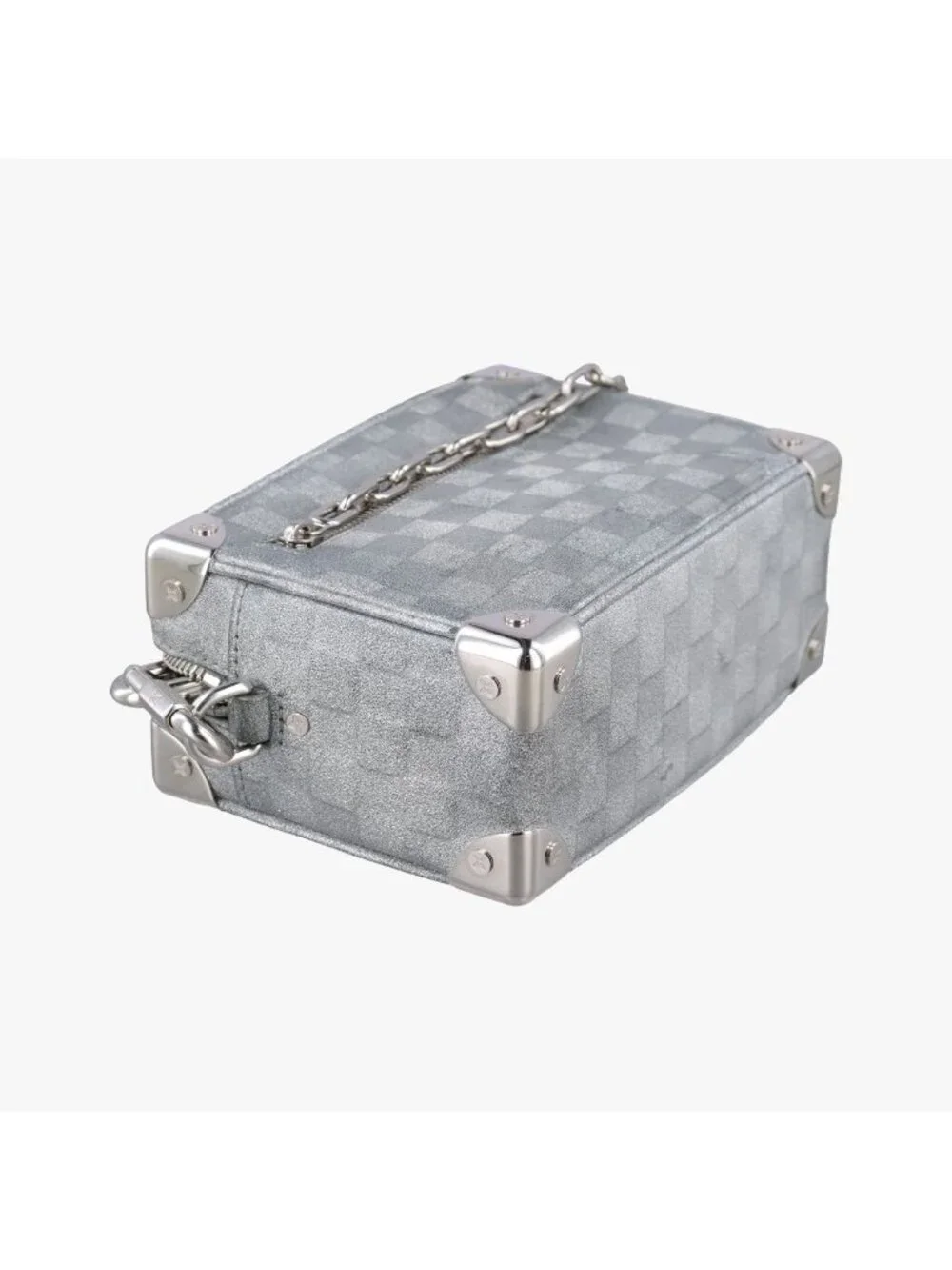 Louis Vuitton Mini Soft Trunk Silver Leather